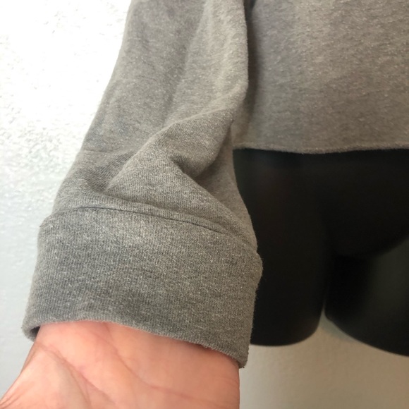 VICTORIAS SECRET PINK grey sweat shirt cold Sz XS - Picture 7 of 13